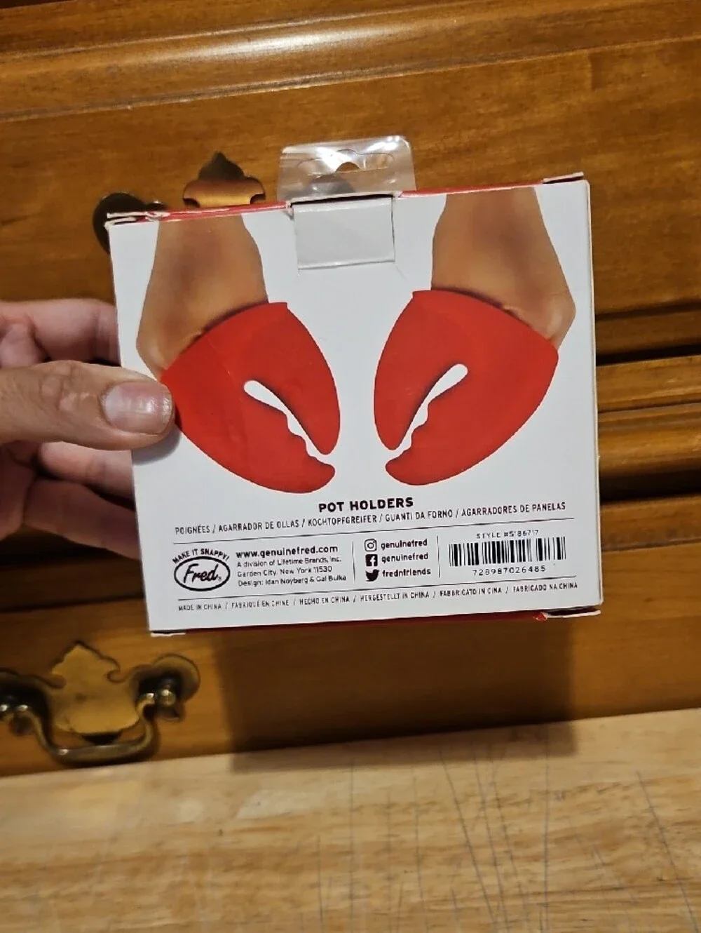 Fred Red Pot Pinchers Silicone Pot Holders